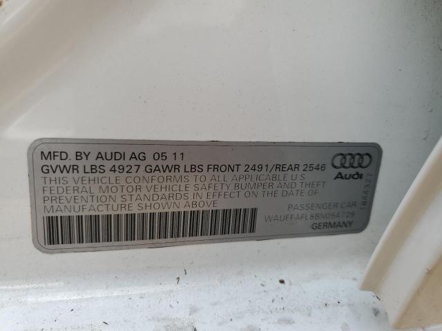 Photo 10 from auction – 2011 AUDI A4 PREMIUM with VIN WAUFFAFL8BN054729