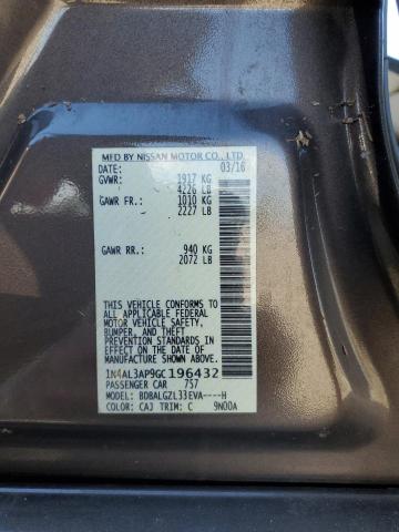 Photo 10 from auction – 2016 NISSAN ALTIMA 2.5 with VIN 1N4AL3AP9GC196432