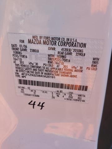 Photo 10 from auction – 2006 MAZDA TRIBUTE I with VIN 4F2YZ92Z06KM25191