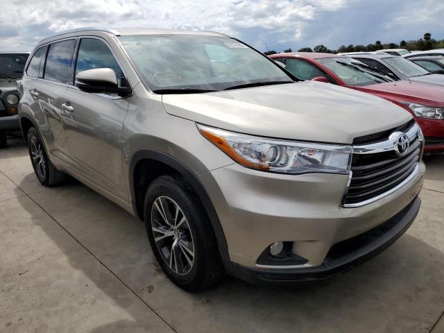 TOYOTA HIGHLANDER 2016 with VIN 5TDKKRFH9GS155917 - Photo from auction