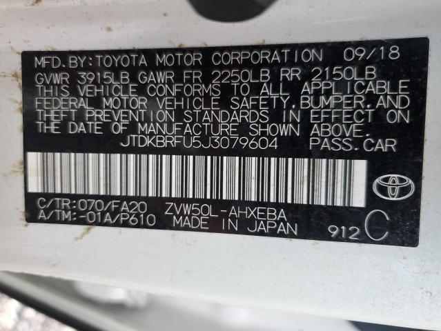 Photo 10 from auction – 2018 TOYOTA PRIUS with VIN JTDKBRFU5J3079604