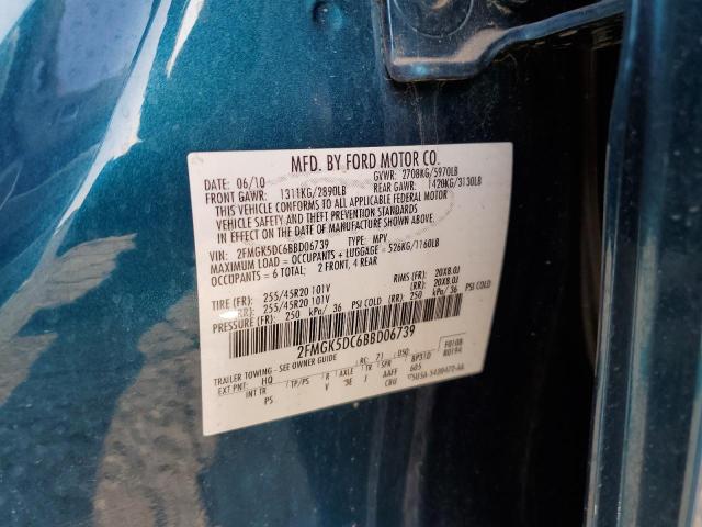 Photo 10 from auction – 2011 FORD FLEX LIMIT with VIN 2FMGK5DC6BBD06739