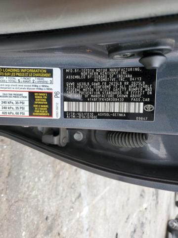 Photo 10 from auction – 2013 TOYOTA CAMRY L with VIN 4T4BF1FK4DR309430