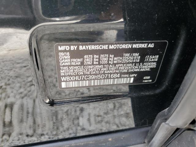 Photo 10 from auction – 2017 BMW X1 SDRIVE2 with VIN WBXHU7C39H5D71684