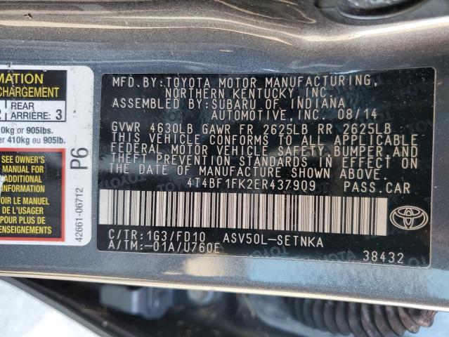 Photo 10 from auction – 2014 TOYOTA CAMRY L with VIN 4T4BF1FK2ER437909
