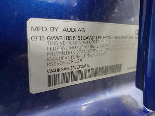 Photo 10 from auction – 2016 AUDI S4 PRESTIG with VIN WAUKGAFL5GA003635