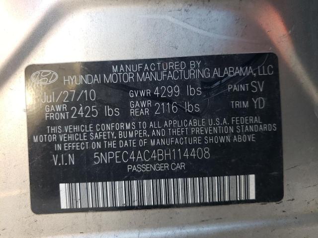 Photo 10 from auction – 2011 HYUNDAI SONATA SE with VIN 5NPEC4AC4BH114408