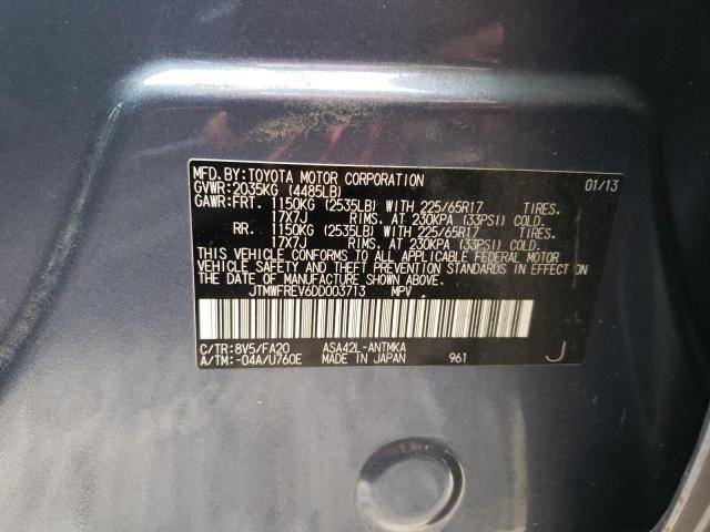 Photo 10 from auction – 2013 TOYOTA RAV4 XLE with VIN JTMWFREV6DD003713