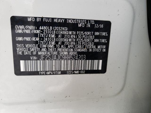 Photo 10 from auction – 2017 SUBARU FORESTER 2 with VIN JF2SJAJC9HH524203