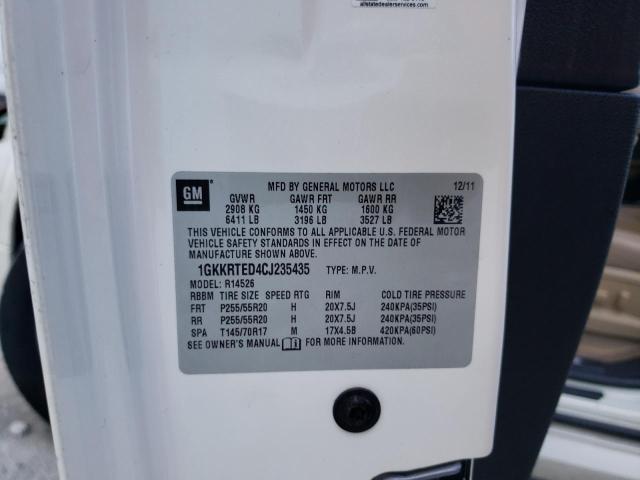 Photo 10 from auction – 2012 GMC ACADIA DEN with VIN 1GKKRTED4CJ235435