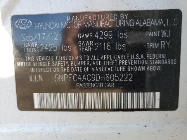 Photo 10 from auction – 2013 HYUNDAI SONATA SE with VIN 5NPEC4AC9DH605222