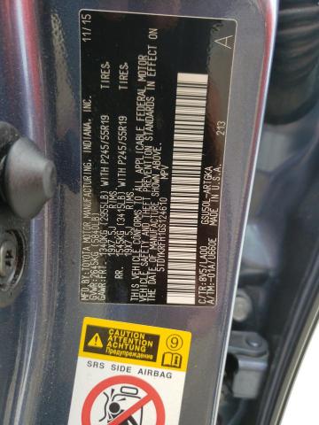 Photo 10 from auction – 2016 TOYOTA HIGHLANDER with VIN 5TDYKRFH1GS124610