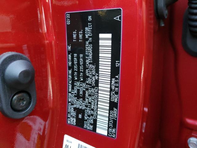 Photo 10 from auction – 2022 TOYOTA HIGHLANDER with VIN 5TDHZRBH4NS569163