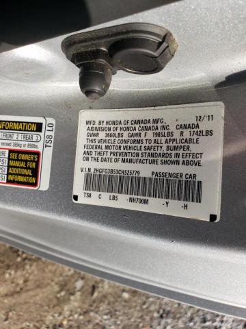 Photo 10 from auction – 2012 HONDA CIVIC LX with VIN 2HGFG3B53CH525779