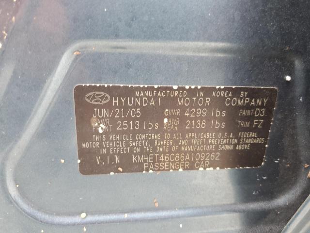 Photo 10 from auction – 2006 HYUNDAI SONATA GL with VIN KMHET46C86A109262