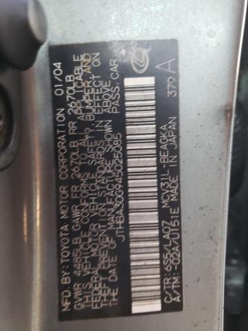 Photo 10 from auction – 2004 LEXUS ES 330 with VIN JTHBA30G945025085