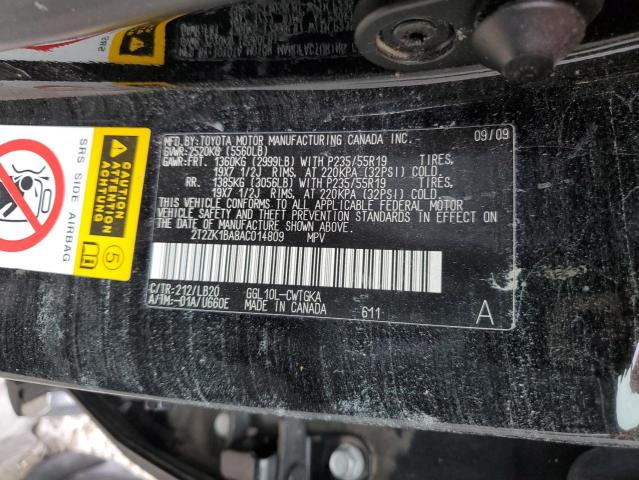 Photo 10 from auction – 2010 LEXUS RX 350 with VIN 2T2ZK1BA8AC014809