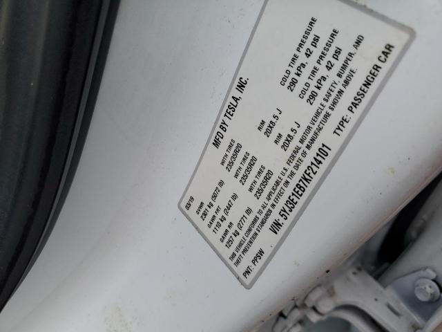 Photo 10 from auction – 2019 TESLA MODEL 3 with VIN 5YJ3E1EB7KF214101