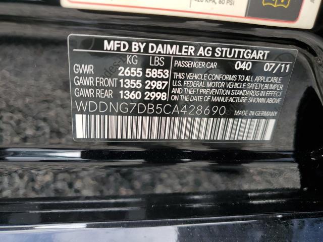 Photo 10 from auction – 2012 MERCEDES-BENZ S 550 with VIN WDDNG7DB5CA428690