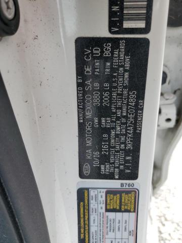 Photo 10 from auction – 2017 KIA FORTE LX with VIN 3KPFK4A75HE074895