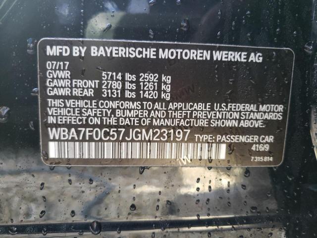 Photo 10 from auction – 2018 BMW 750 I with VIN WBA7F0C57JGM23197