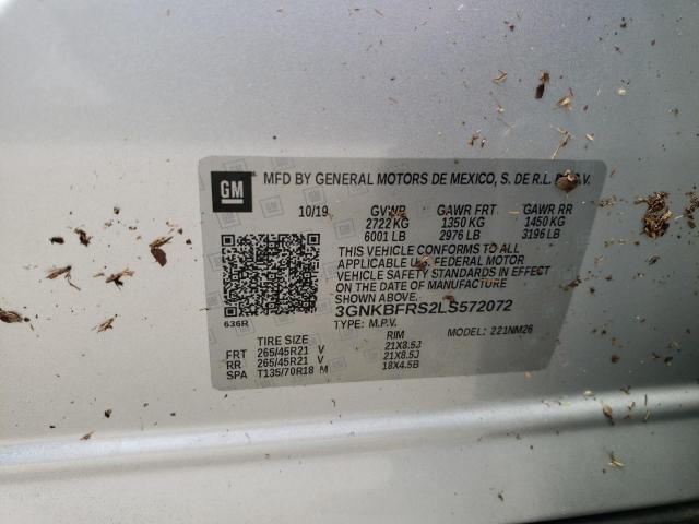 Photo 10 from auction – 2020 CHEVROLET BLAZER PRE with VIN 3GNKBFRS2LS572072