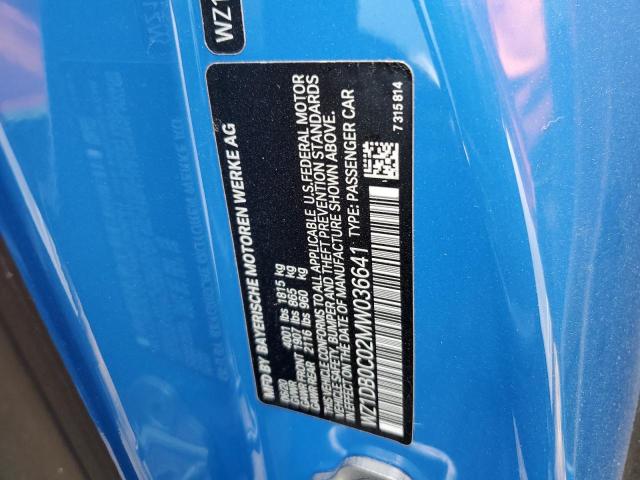 Photo 10 from auction – 2021 TOYOTA SUPRA BASE with VIN WZ1DB0C02MW036641