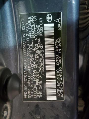 Photo 10 from auction – 2010 TOYOTA PRIUS with VIN JTDKN3DUXA0127431