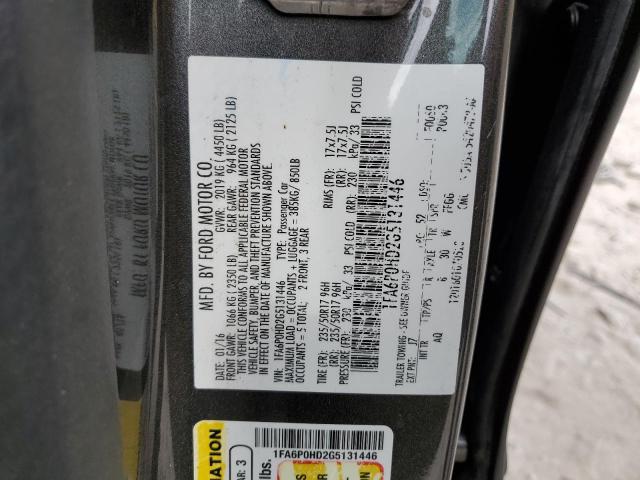 Photo 10 from auction – 2016 FORD FUSION SE with VIN 1FA6P0HD2G5131446