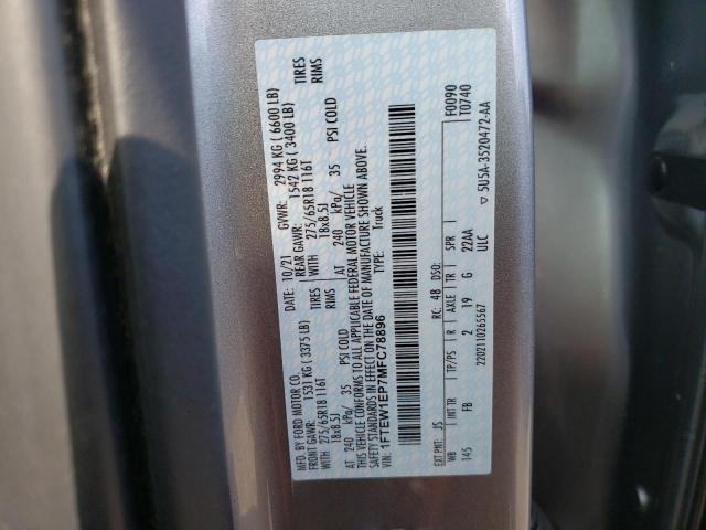 Photo 10 from auction – 2021 FORD F150 SUPER with VIN 1FTEW1EP7MFC78896