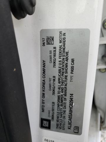 Photo 10 from auction – 2017 CHEVROLET SPARK LS with VIN KL8CA6SA9HC829414