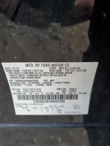 Photo 10 from auction – 2017 FORD FLEX LIMIT with VIN 2FMHK6D84HBA03408