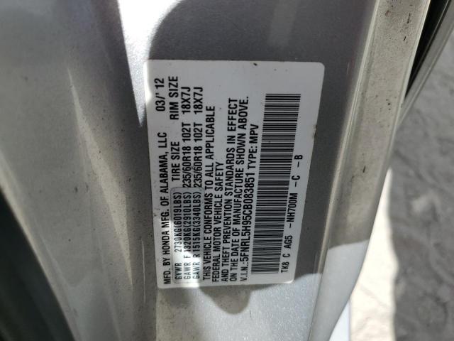 Photo 10 from auction – 2012 HONDA ODYSSEY TO with VIN 5FNRL5H95CB083851