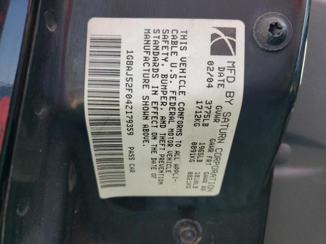 Photo 10 from auction – 2004 SATURN ION LEVEL with VIN 1G8AJ52F04Z179359