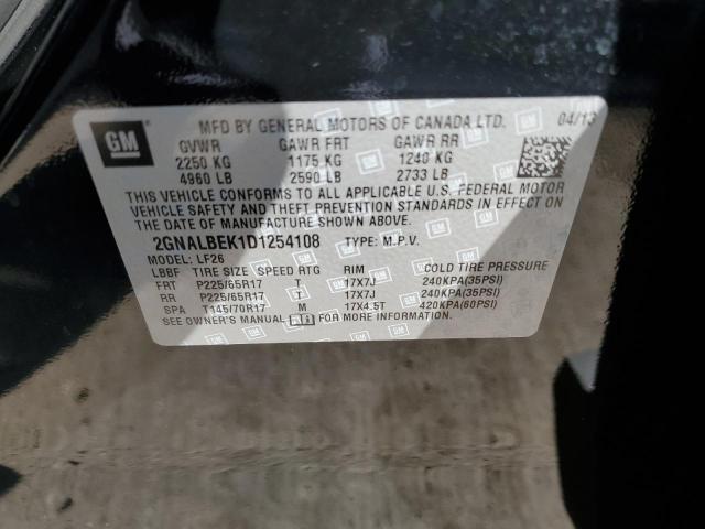 Photo 10 from auction – 2013 CHEVROLET EQUINOX LS with VIN 2GNALBEK1D1254108