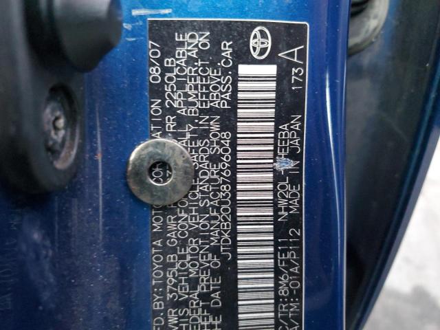 Photo 10 from auction – 2008 TOYOTA PRIUS with VIN JTDKB20U387696048