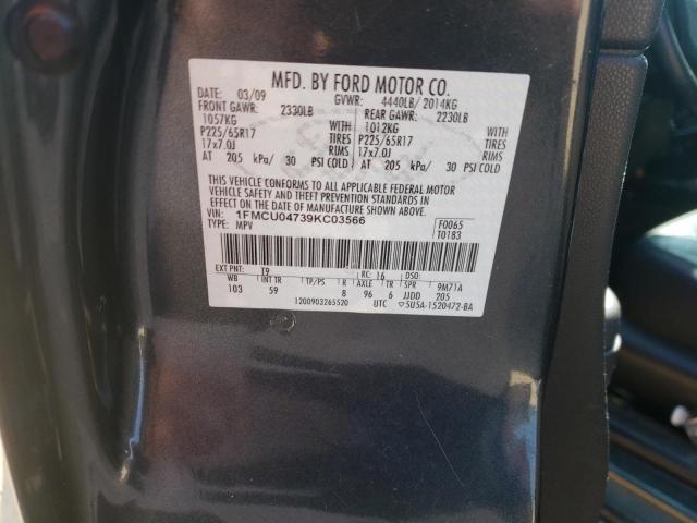 Photo 10 from auction – 2009 FORD ESCAPE LIM with VIN 1FMCU04739KC03566