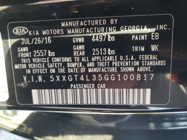 Photo 10 from auction – 2016 KIA OPTIMA LX with VIN 5XXGT4L35GG100817