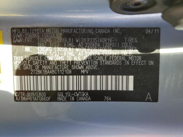 Photo 10 from auction – 2011 LEXUS RX 350 with VIN 2T2BK1BA4BC112108