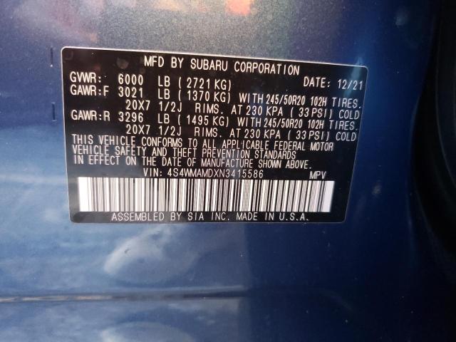 Photo 10 from auction – 2022 SUBARU ASCENT LIM with VIN 4S4WMAMDXN3415586
