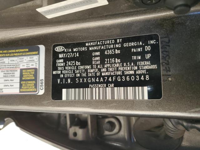 Photo 10 from auction – 2015 KIA OPTIMA EX with VIN 5XXGN4A74FG360348