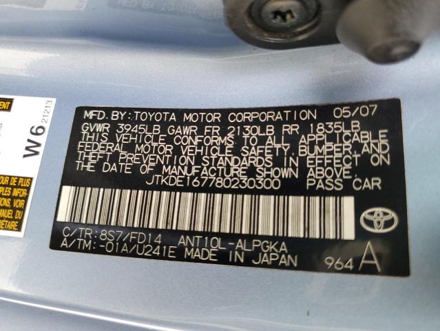 Photo 10 from auction – 2008 TOYOTA SCION TC with VIN JTKDE167780230300