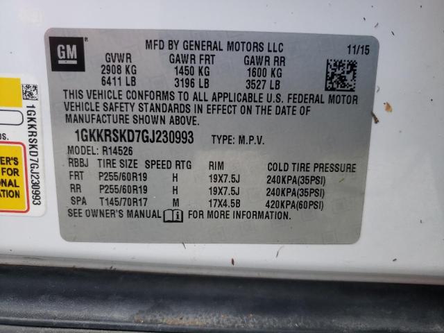 Photo 10 from auction – 2016 GMC ACADIA SLT with VIN 1GKKRSKD7GJ230993