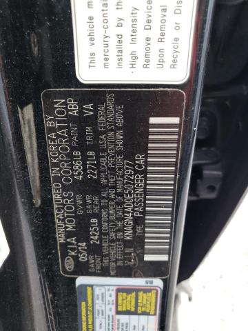 Photo 10 from auction – 2014 KIA OPTIMA HYB with VIN KNAGN4AD0E5072977