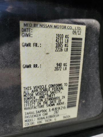 Photo 10 from auction – 2013 NISSAN ALTIMA 2.5 with VIN 1N4AL3AP9DC148926
