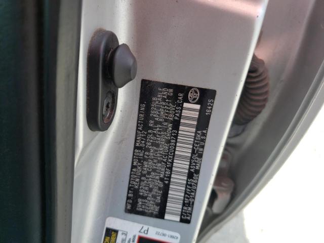 Photo 10 from auction – 2012 TOYOTA CAMRY BASE with VIN 4T1BF1FKXCU098713