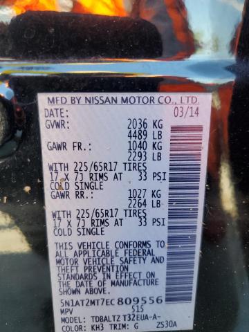 Photo 10 from auction – 2014 NISSAN ROGUE S with VIN 5N1AT2MT7EC809556