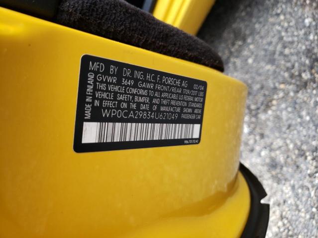 Photo 10 from auction – 2004 PORSCHE BOXSTER with VIN WP0CA29834U621049