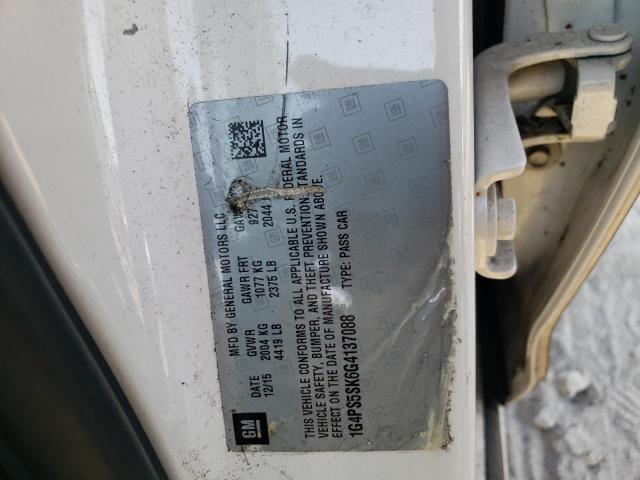 Photo 10 from auction – 2016 BUICK VERANO with VIN 1G4PS5SK6G4137088