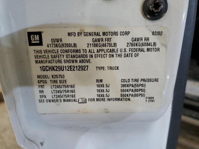 Photo 10 from auction – 2002 CHEVROLET SILVERADO with VIN 1GCHK29U12E212927
